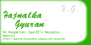 hajnalka gyuran business card